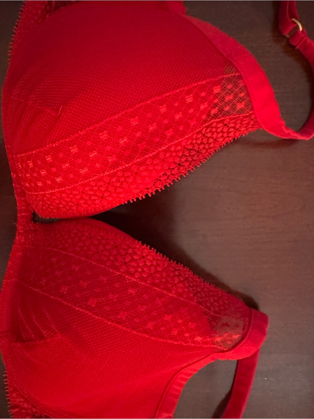 Victoria’s Secret Red Lace Plunge Bra